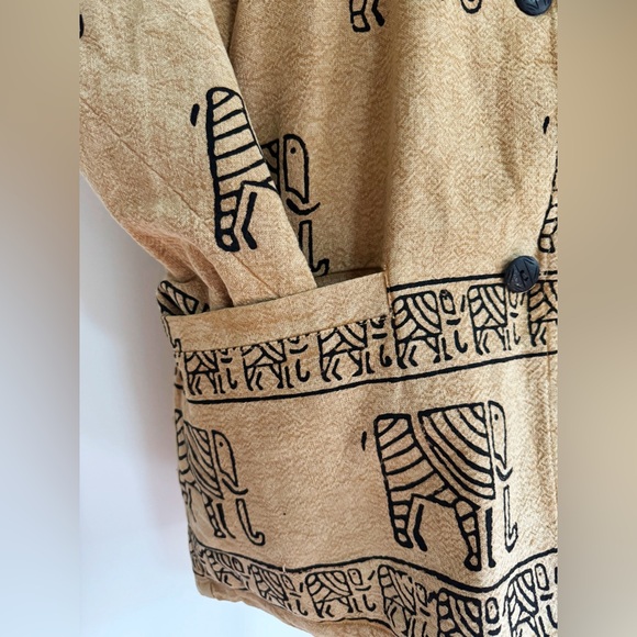 Elephant Print Fall Coat - Picture 3 of 5